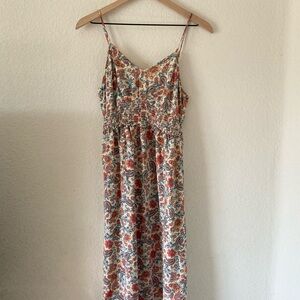 Patrons Of Peace Floral Paisley Spaghetti Strap Midi Dress Boho